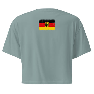 Germany Flag Crop Top | Back Print | Women | Combed Cotton