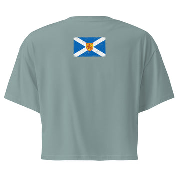Scotland Flag Crop Top | Back Print | Women | Combed Cotton