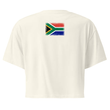 South Africa Flag Crop Top | Back Print | Women | Combed Cotton