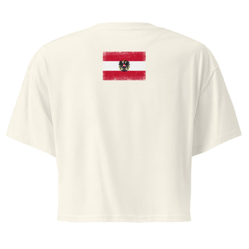 Austria Flag Crop Top | Back Print | Women | Combed Cotton