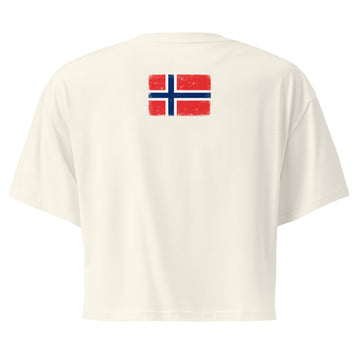 Norway Flag Crop Top | Back Print | Women | Combed Cotton