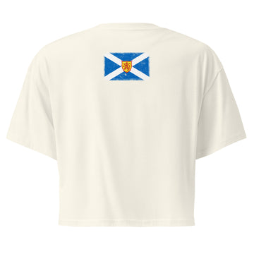 Scotland Flag Crop Top | Back Print | Women | Combed Cotton