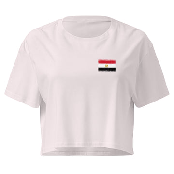 Egypt Flag Crop Top | Front | Women | Combed Cotton