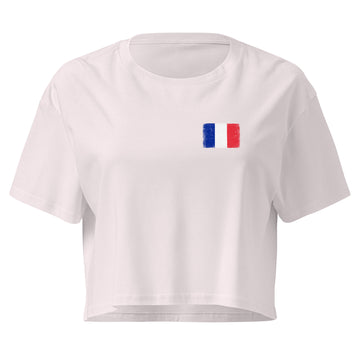 France Flag Crop Top | Front | Women | Combed Cotton