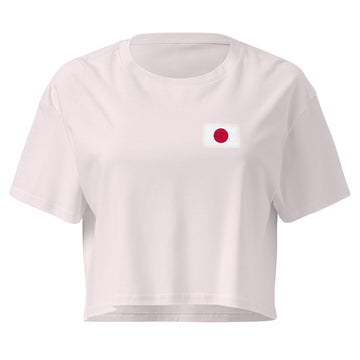 Japan Flag Crop Top | Front | Women | Combed Cotton