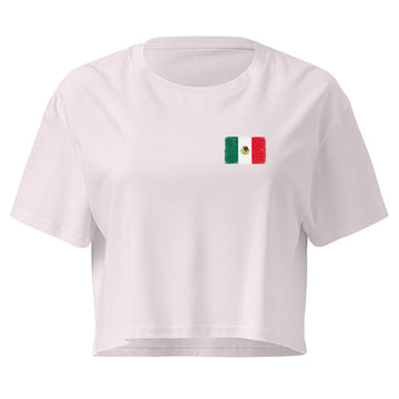 Mexico Flag Crop Top | Front | Women | Combed Cotton