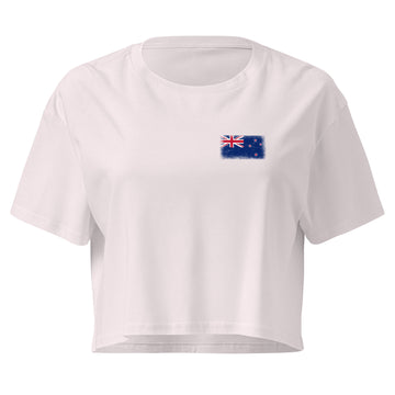 New Zealand Flag Crop Top | Front | Women | Combed Cotton