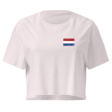 Netherlands Flag Crop Top | Front | Women | Combed Cotton