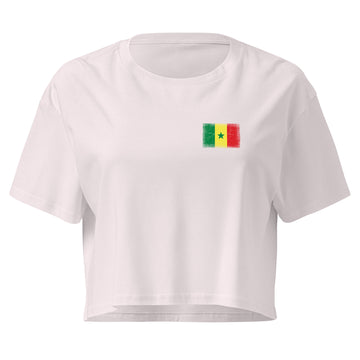 Senegal Flag Crop Top | Front | Women | Combed Cotton