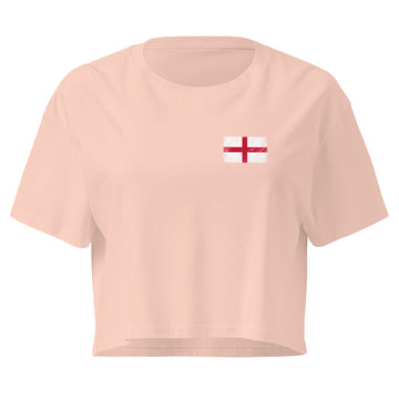 England Flag Crop Top | Front | Women | Combed Cotton