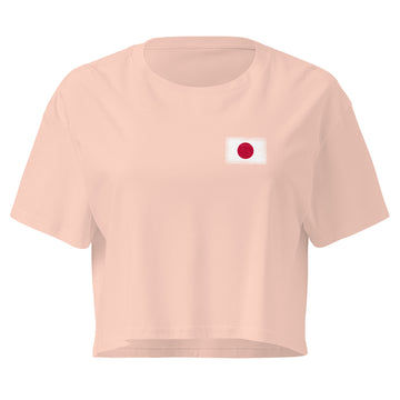 Japan Flag Crop Top | Front | Women | Combed Cotton