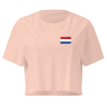 Netherlands Flag Crop Top | Front | Women | Combed Cotton
