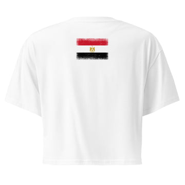Egypt Flag Crop Top | Back Print | Women | Combed Cotton