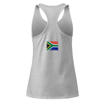 South Africa Flag Racerback Tank | Back Print | Women | Lightweight Jersey
