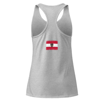 Austria Flag Racerback Tank | Back Print | Women | Lightweight Jersey