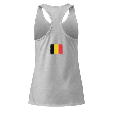 Belgium Flag Racerback Tank | Back Print | Women | Lightweight Jersey
