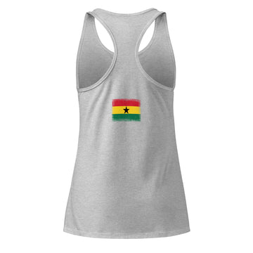 Ghana Flag Racerback Tank | Back Print | Women | Lightweight Jersey