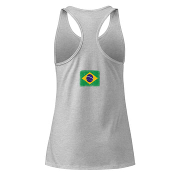 Brasil Flag Racerback Tank | Back Print | Women | Lightweight Jersey