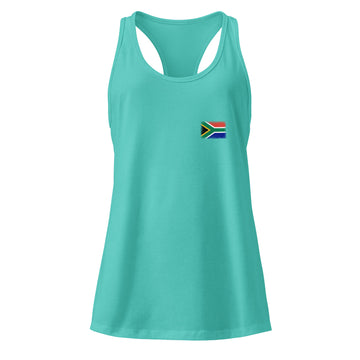 South Africa Flag Racerback Tank | Front | Women | Lightweight Jersey