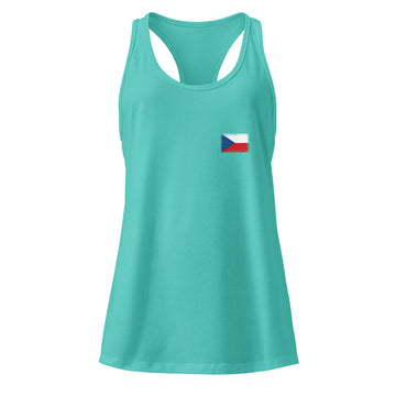 Czechia Flag Racerback Tank | Front | Women | Lightweight Jersey