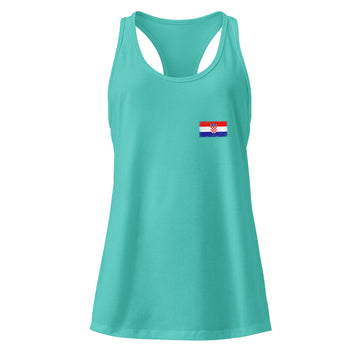 Croatia Flag Racerback Tank | Front | Women | Lightweight Jersey