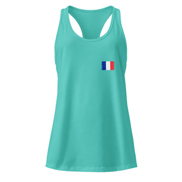 France Flag Racerback Tank | Front | Women | Lightweight Jersey