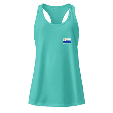 Uruguay Flag Racerback Tank | Front | Women | Lightweight Jersey