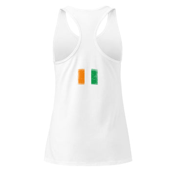 Côte d'Ivoire Flag Racerback Tank | Back Print | Women | Lightweight Jersey