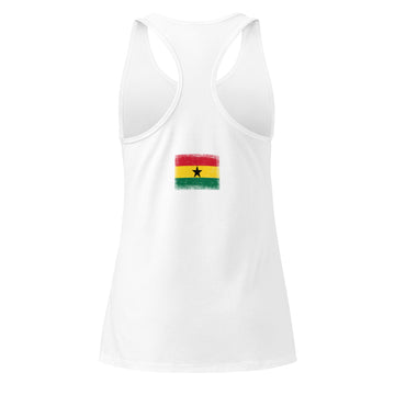Ghana Flag Racerback Tank | Back Print | Women | Lightweight Jersey