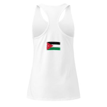 Jordan Flag Racerback Tank | Back Print | Women | Lightweight Jersey