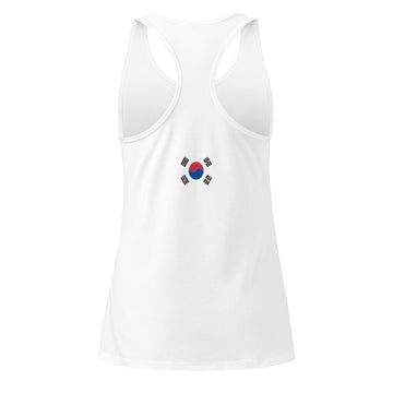South Korea Flag Racerback Tank | Back Print | Women | Lightweight Jersey