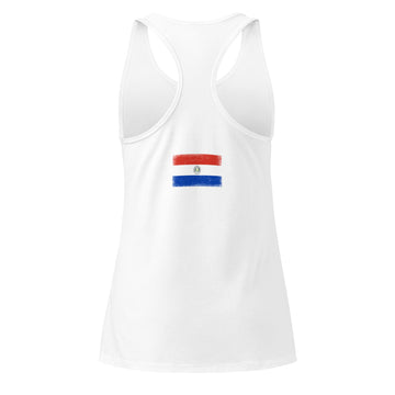 Paraguay Flag Racerback Tank | Back Print | Women | Lightweight Jersey