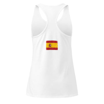 Spain Flag Racerback Tank | Back Print | Women | Lightweight Jersey