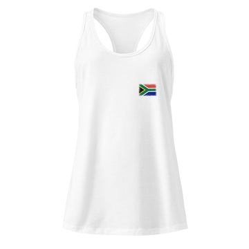 South Africa Flag Racerback Tank | Front | Women | Lightweight Jersey