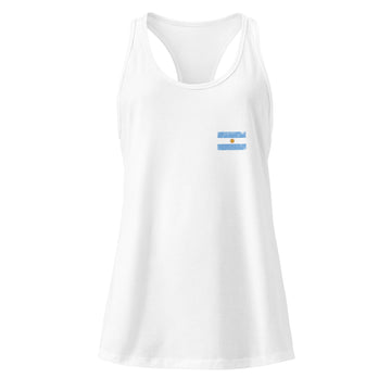 Argentina Flag Racerback Tank | Front | Women | Lightweight Jersey