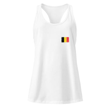 Belgium Flag Racerback Tank | Front | Women | Lightweight Jersey