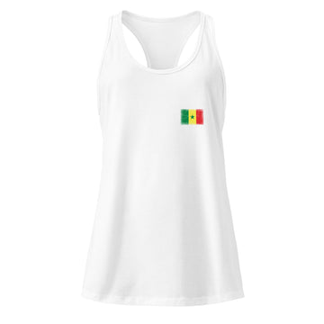 Senegal Flag Racerback Tank | Front | Women | Lightweight Jersey
