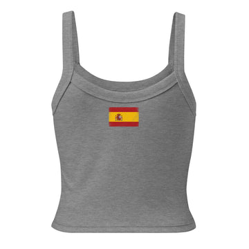 Spain Flag Rib Tank | Back Print | Women | Micro-Rib Cotton