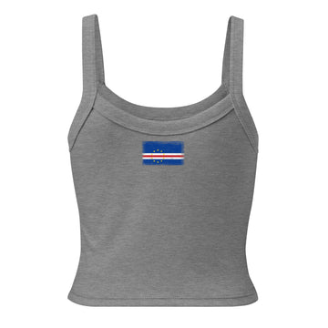 Cape Verde Flag Rib Tank | Back Print | Women | Micro-Rib Cotton