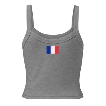 France Flag Rib Tank | Back Print | Women | Micro-Rib Cotton