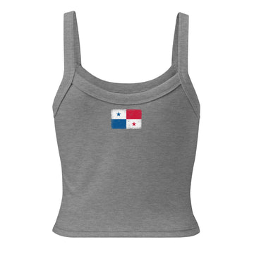 Panama Flag Rib Tank | Back Print | Women | Micro-Rib Cotton