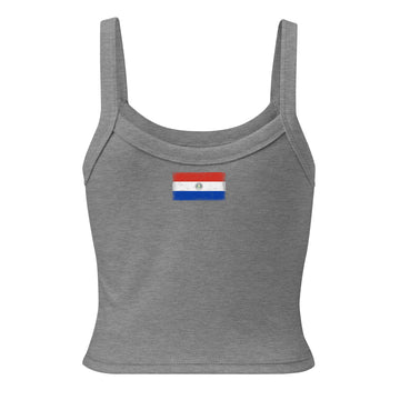 Paraguay Flag Rib Tank | Back Print | Women | Micro-Rib Cotton