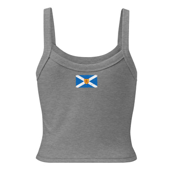 Scotland Flag Rib Tank | Back Print | Women | Micro-Rib Cotton