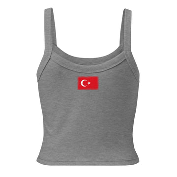 Turkey Flag Rib Tank | Back Print | Women | Micro-Rib Cotton