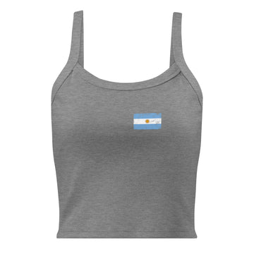 Argentina Flag Rib Tank | Front | Women | Micro-Rib Cotton