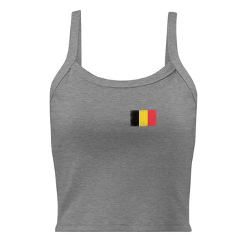 Belgium Flag Rib Tank | Front | Women | Micro-Rib Cotton