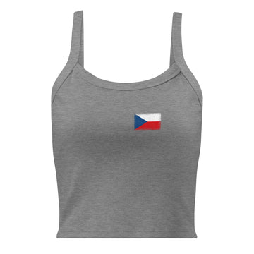 Czechia Flag Rib Tank | Front | Women | Micro-Rib Cotton