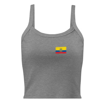 Ecuador Flag Rib Tank | Front | Women | Micro-Rib Cotton