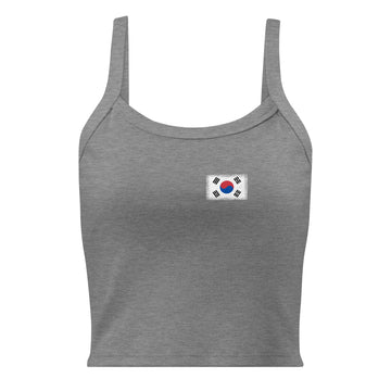 South Korea Flag Rib Tank | Front | Women | Micro-Rib Cotton