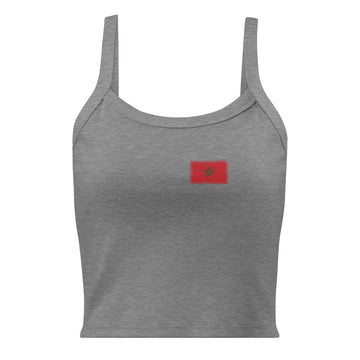Morocco Flag Rib Tank | Front | Women | Micro-Rib Cotton
